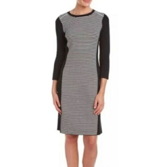 J. McLaughlin Darla Ottoman Striped Sweater Dress - Picture 1 of 11